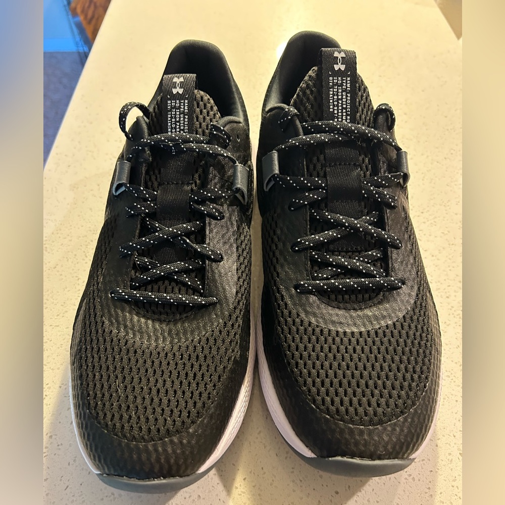 Under Armour Project Rock BSR 2 Training Shoes, Size 11.5, Black/White